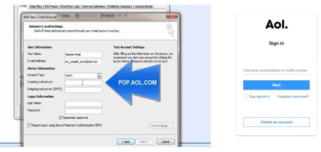 AOL Mail Settings For Outlook